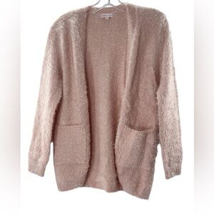 NWT Design History Soft Blush Open Front Girls Cardigan XL